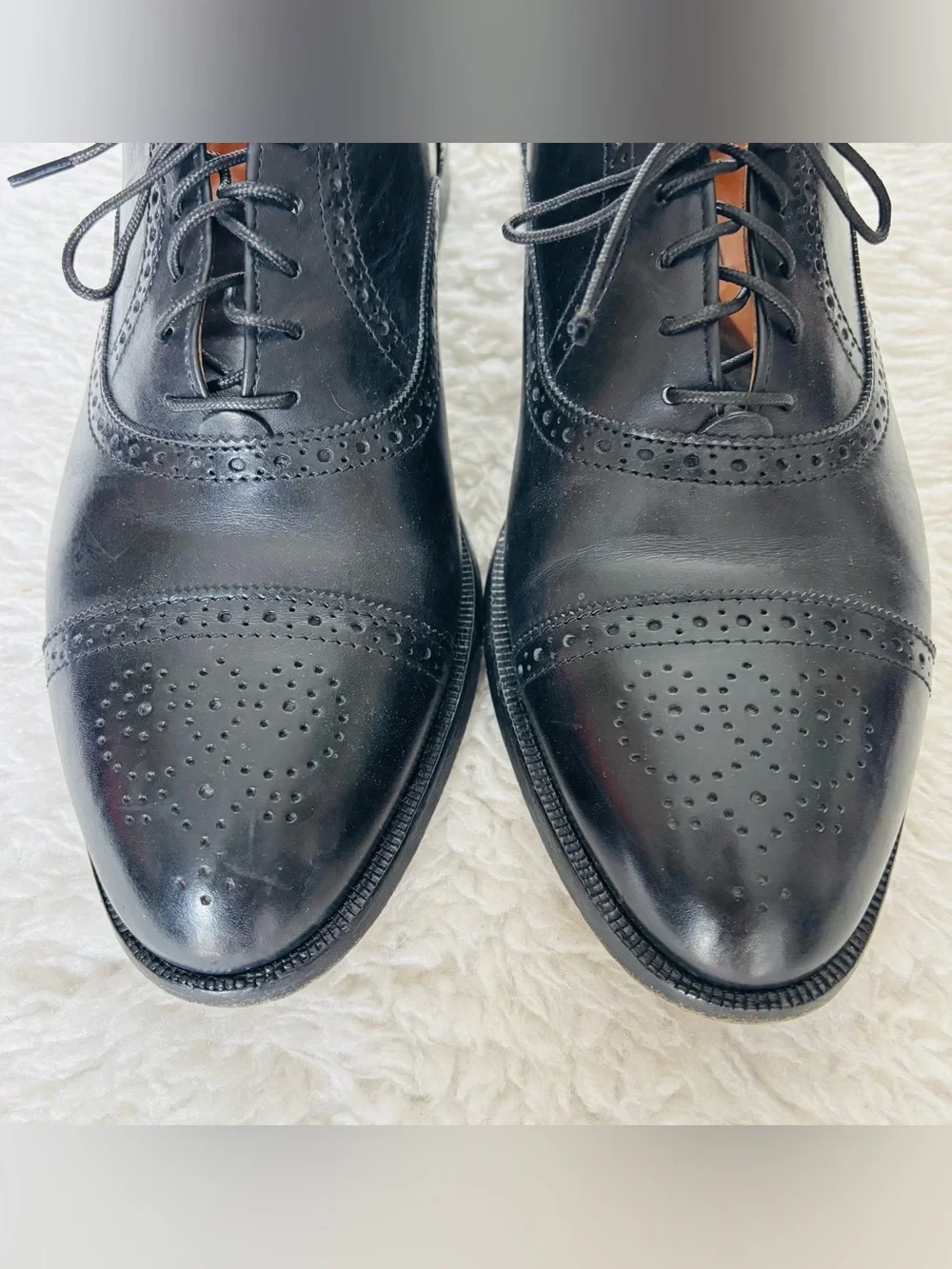 Cole Haan Black leather Lace up Oxfords Shoes size 10.5 D